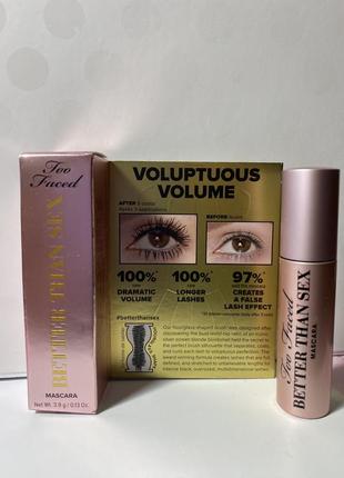 Туш too faced better than sex 3.9 g1 фото