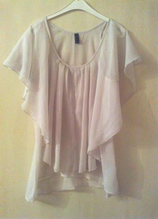 Летняя блузка песочного оттенка. размер s. vero moda