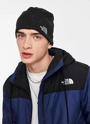 The north face jim beanie tnf black heather nf00a5whks7 шапка унісекс шерстяна на флісі оригінал