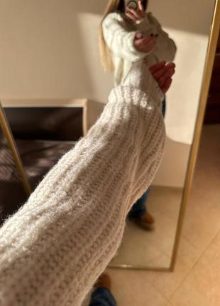 Укороченный свитер на молнии крупной вязки производитель турция свитер горловина на молнии турция 🔥3 фото