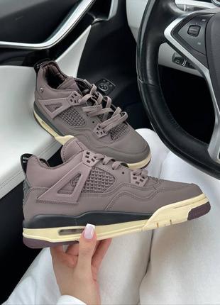 Женские кроссовки nike jordan retro 4 brown