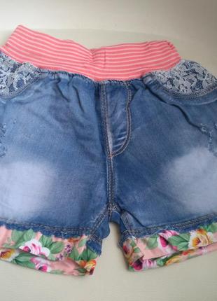 Джинсові шорти для дівчинки, джинсові шорти на дівчинку, рр.92-1452 фото