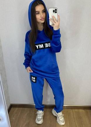 Удобный трендовый очень теплый женский костюм кофта и брюки 😍