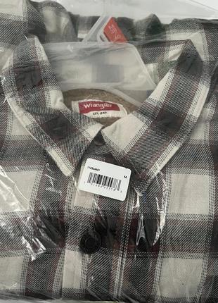 Рубашка wrangler® heavyweight в клетку с подшивкой шерпа оригинал4 фото