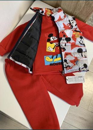 Флісовий костюм трійка , жилетка + кофта і штани