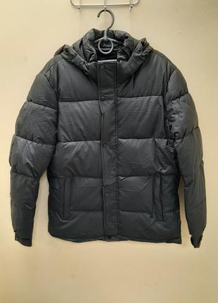 Куртка чоловіча чорна пряма зима т-5360. розміри: l,xl, 2xl, 3xl,4xl.