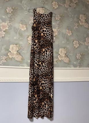 Леопардовое длинное платье2 фото