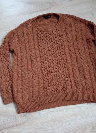 Женская одежда/ вязаная кофта свитер 🤎 56/58 большой размер4 фото