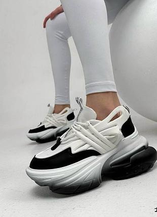 Стильні жіночі кросівки, еко шкіра, висока платформа, 35-36-37-38-39-40
