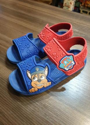 Сандалии,босоножки, аквашузи,  тапки резиновые, paw patrol щенячий патруль tesco,matalan, h&m, primark, george, f&f, next, tu,2 фото