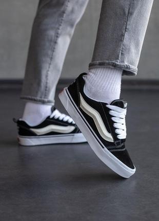 Мужские кеды черные с белым vans knu skool potato