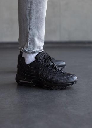 Чоловічі кросівки чорні nike air max 95 black