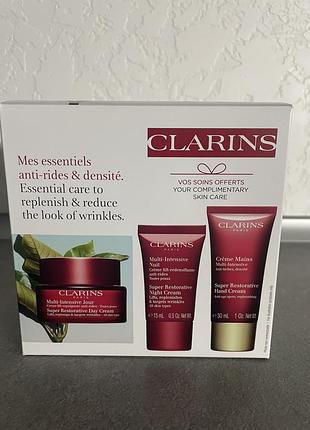 Набір для догляду за шкірою clarins super restorative