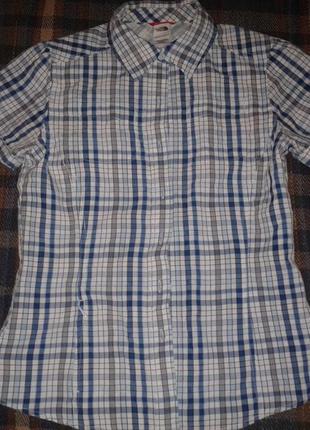 Рубашка-тенниска the north face vaporwick в клетку, приталена