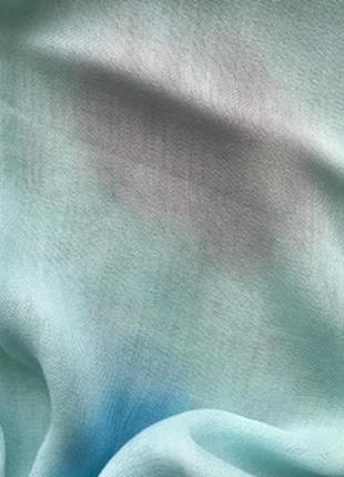 Неимоверно красивый пудрово-голубой палантин2 фото