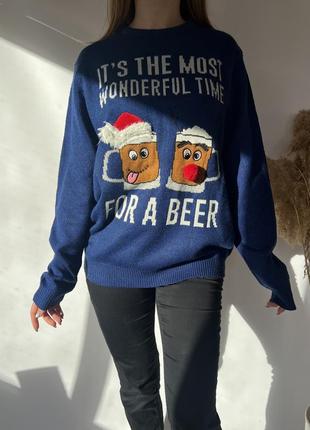 Новорічний светр прикольний тематичний світер джемпер кофта