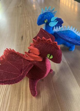 Іграшка дракон ручної роботи1 фото