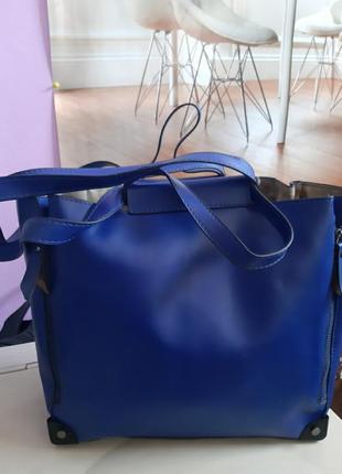 Комплект сумка .шоппер + косметичка.клатч h&m2 фото