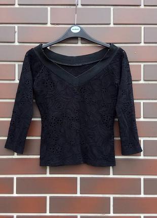 Гепюровая укороченная блузка