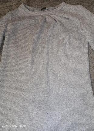 Теплое вязаное платье с люрексовой нитью4 фото
