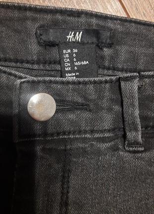 Темно-серая джинсовая мини-юбка h&amp;m3 фото