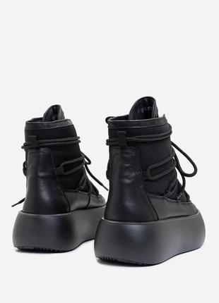 Теплые черные ботинки луноходы с мембраной, размер 364 фото