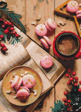 Картини за номерами "десерт на рождество" розмальовки за цифрами. 40*50 см.україна1 фото