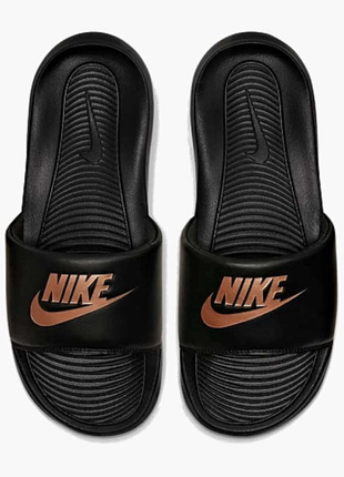 Тапки nike w panelled one slide black (25 см)