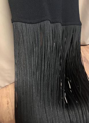 Чорна тепла трикотажна сукня светер3 фото