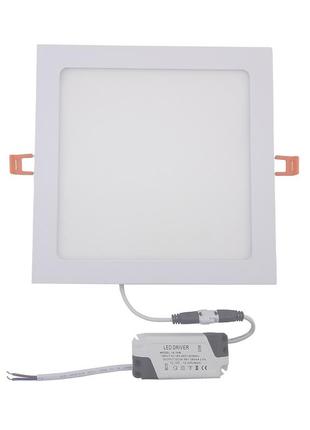 Світильник врізний led square al511 downlight 18w-220v-1300l-4000k alum tnsy