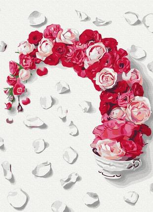 Картини за номерами "трояндовий чай ©halyna vitiuk" розмальовки за цифрами. 40*50 см.україна
