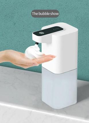 Аккумуляторный сенсорный дозатор для жидкого мыла automatic foam soap dispenser 400мл white4 фото