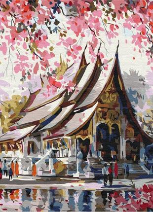 Картини за номерами "тайський храм" розмальовки за цифрами. 40*50 см.україна