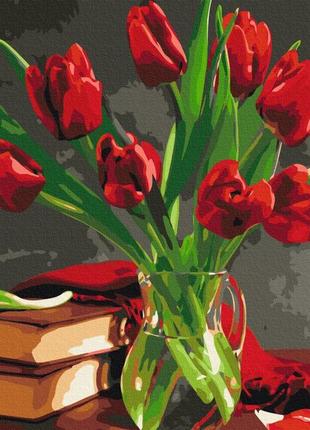 Картини за номерами "букет тюльпанів" розмальовки за цифрами. 40*50 см.україна1 фото