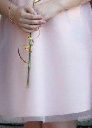 Випускна сукня рожева у формі трапеції