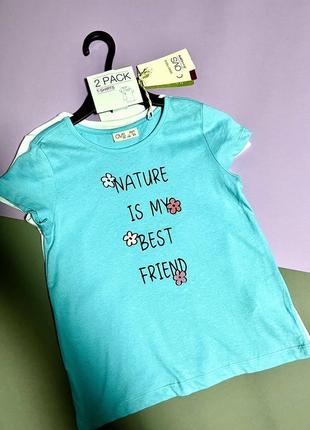 Комплект з двох футболок для дівчинки 116 см ovs2 фото