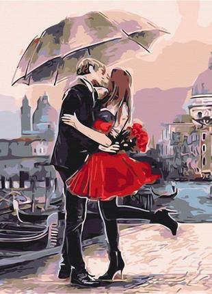 Картини за номерами "пара у венеції" розмальовки за цифрами. 40*50 см.україна