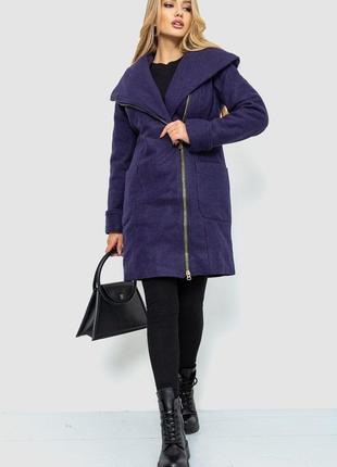 Пальто женское, цвет фиолетовый, размер l, 186r2962 фото