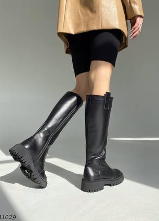 Стильні жіночі чоботи, шкіряні, євро зима, натуральна шкіра, 38-39-40-419 фото