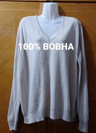 100% шерсть базовый теплый свитер полувер джемпер р.22 от MARKS & SPENCER woolmark