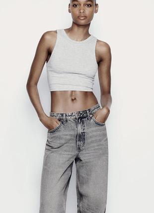 Топ в рубчик, майка, футболка zara