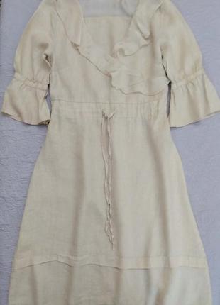 Платье, беж, итальялия, вискоза, шелк