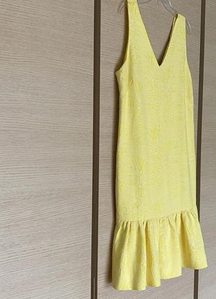 Жаккардовое сочное изумительное платье kookai размер 36 или s3 фото