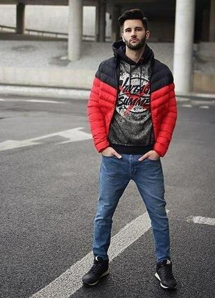 Чоловіча куртка євро-зима red/black6 фото
