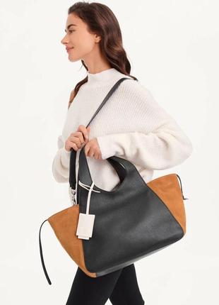 Сумка шкіряна dkny medium effortless tote leather bag kzh12748 оригінал