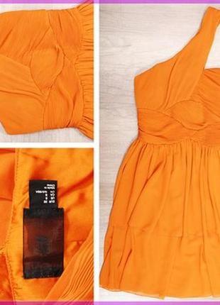 🧡🧡🧡красиве, жіноче вечірнє, коктейльне оранжеве плаття від h&amp;m🧡🧡🧡2 фото