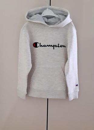 Утепленное худи, толстовка champion 134 размера.