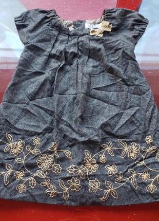 Tizzas испания теплое платье детское шерсть вискоза девочке 3-4-5 л 98-104-110 см