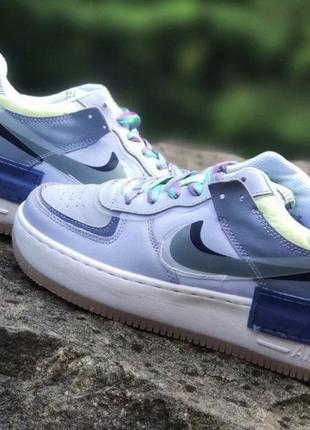 Женские кроссовки  nike air force shadow ghost blue