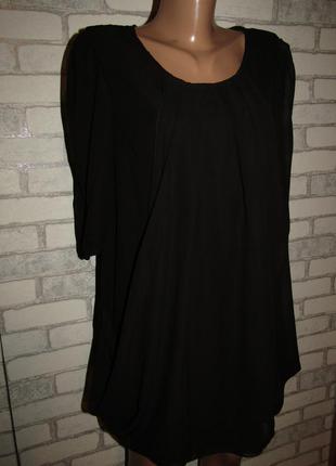 Черное платье туника м-382 фото